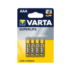 Baterijas VARTA SUPERLIFE, 4 gab./bl., R03 AAA
