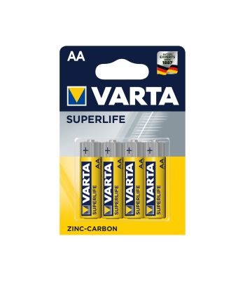 Cinka–oglekļa baterijas VARTA Superlife Heavy Duty, 4 gab. iepakojumā — R6 LR06, AA