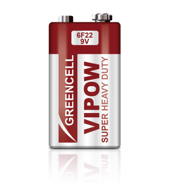 Cinka-oglekļa baterija VIPOW 6F22 9V
