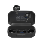 Bezvadu ausīs ievietojamas austiņas ar power bank, melnas, Kruger&Matz M6