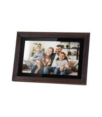 Digitālais foto rāmis Kruger&Matz FRAMEO Wi-Fi ar koka ietvaru, 10,1″