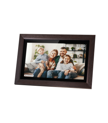 Digitālais foto rāmis Kruger&Matz FRAMEO Wi-Fi, koka rāmis 15,6