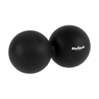 Duoball Rebel Active dubultā masāžas bumbiņa, melna, silikona, 6,2 cm