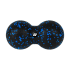 Divkāršā masāžas bumba Duoball, melnzila, EPP, Rebel Active, 8 cm