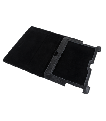 Melns planšetdatora maciņš no dabīgās ādas, Samsung Galaxy Tab P5100