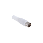 Cabletech TV antenas ligzda kabelim, skrūvējama, gara, balta