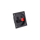 Kvadrātveida plastmasas skaļruņa ligzda 2-pin, 57 x 57 mm