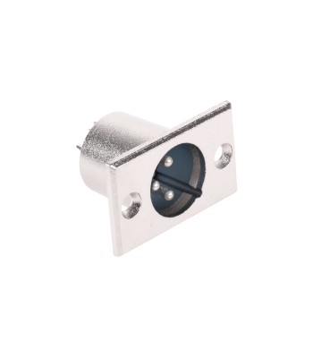 Vīrišķais mikrofona savienotājs, hromēts, montāžai, XLR (Canon) 3-pin