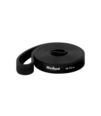 Lateksa pretestības gumija Power Band Rebel Active PL-3, melna, 16–32 kg