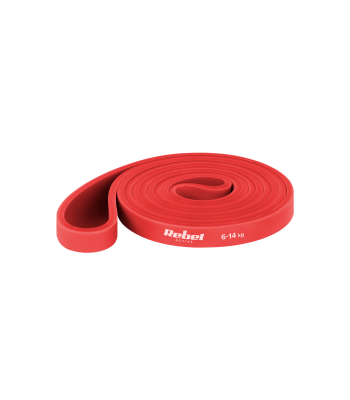 Treniņu gumija TPE Power Band REBEL ACTIVE, sarkana, PT-2, 6–14 kg
