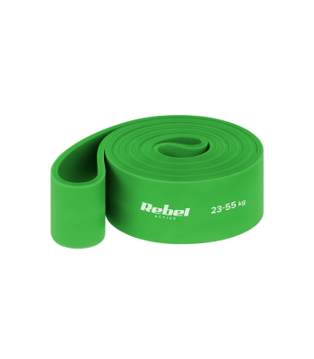 Pretestības gumija TPE Power Band REBEL ACTIVE, zaļa, PT-5, 23–55 kg