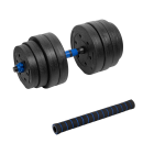 Regulējama bitumena hantele ar savienotāju, Rebel Active, 1x20kg