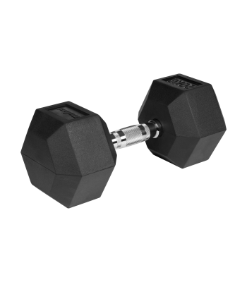 Gumijots čuguna hantelis Rebel Active HEX 20 kg