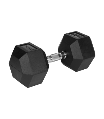 Gumijota čuguna HEX hantele Rebel Active 22,5 kg