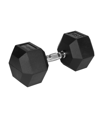 Gumijots čuguna HEX hantelis Rebel Active 25 kg