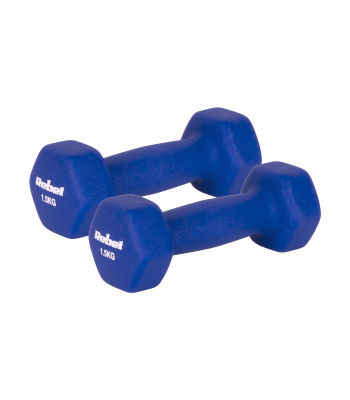Čuguna hanteles ar neopēna pārklājumu HEX REBEL ACTIVE, 2x1,5 kg