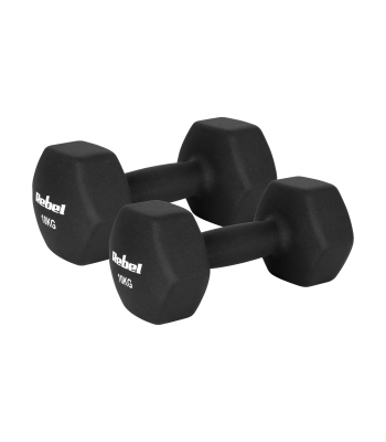 Čuguna neoprēna HEX hanteles REBEL ACTIVE 2x10kg