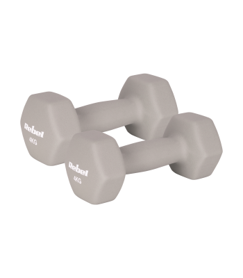 Čuguna neoprēna HEX hanteles REBEL ACTIVE, 2 x 4 kg