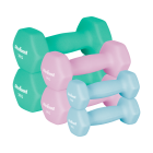 Čuguna hanteles ar neoprēna pārklājumu REBEL ACTIVE HEX 12kg (2x1kg+2x2kg+2x3kg)