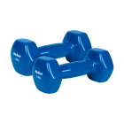 Čuguna vinila hanteles REBEL ACTIVE HEX 2 x 1,5 kg