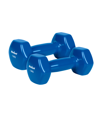Čuguna vinila hanteles REBEL ACTIVE HEX 2 x 1,5 kg