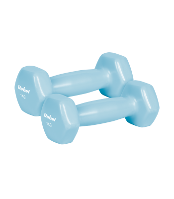 Čuguna vinila hanteles HEX REBEL ACTIVE 2 x 1 kg