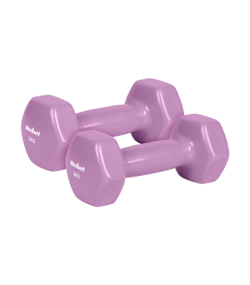 Čuguna vinila hanteles HEX, REBEL ACTIVE, 2 x 2 kg