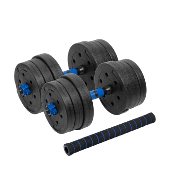 Regulējamas bitumena hanteles ar savienotāju, REBEL ACTIVE 2x10kg