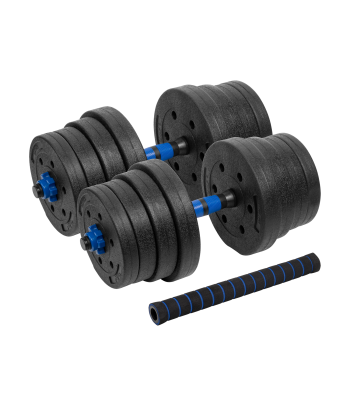 Regulējamas bitumena hanteles ar savienotāju REBEL ACTIVE 2x15kg