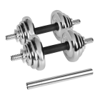 Regulējamas čuguna hanteles koferī ar stieni, komplekts Rebel Active 20 kg
