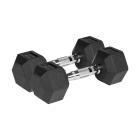 Čuguna gumijotas HEX hanteles Rebel Active, 2 x 4 kg
