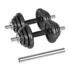 Regulējamas čuguna hanteles koferī ar stieni, komplekts Rebel Active 20 kg