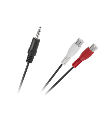 Savienojuma kabelis ar Jack 3.5 spraudni un 2 RCA ligzdām, 25cm