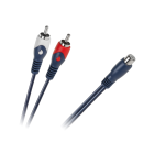 Savienojuma kabelis, 1 x RCA ligzda – 2 RCA spraudņi, 0.2m
