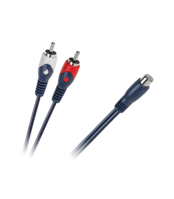 Savienojuma kabelis, 1 x RCA ligzda – 2 RCA spraudņi, 0.2m