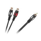 RCA savienojuma kabelis ar 1 spraudni un 2 ligzdām, 25cm