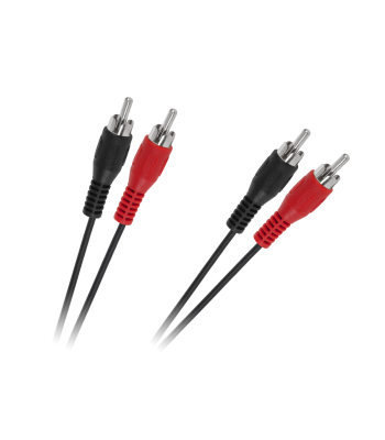 Savienojuma kabelis 2xRCA–2xRCA, standarta, melns, 5m