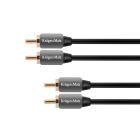 Audio kabelis Kruger&Matz 2RCA-2RCA 0.5m