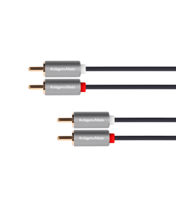 Audio kabelis Kruger&Matz Basic 2RCA-2RCA 1m