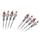 Savienojuma kabelis 4xRCA–4xRCA pelēks 1.8m