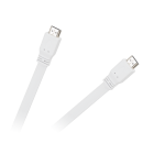 HDMI-HDMI kabelis, plakans, balts, 2.0V, 1.8M
