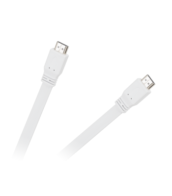 HDMI-HDMI kabelis, plakans, balts, 2.0V, 1.8M