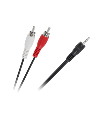 Savienojuma kabelis JACK 3,5 mm stereo–2 x RCA 3m