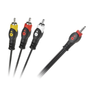 Jack 3.5 kabelis ar 3 x RCA 1.5m