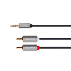 Stereo jack 3,5 mm spraudņa–2 RCA kabelis Kruger&Matz Basic 5 m