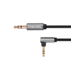 Stereo jack 3,5 mm kabelis – leņķveida stereo jack 3,5 mm spraudnis, Kruger&Matz Basic, 100 cm