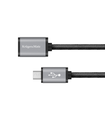 USB kabelis, USB ligzda–micro USB spraudnis, Kruger&Matz, 1 m