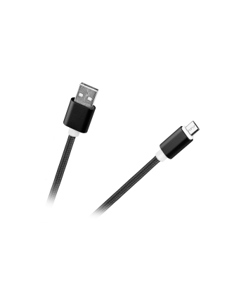 USB–micro USB kabelis, neilona, melns, M-Life, 1 m