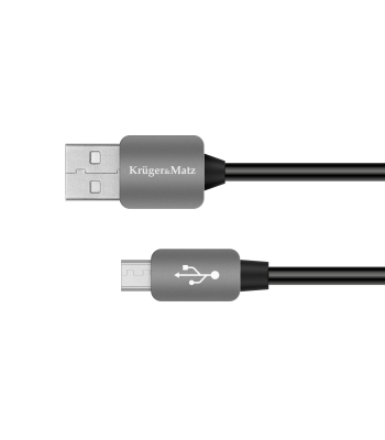 USB–micro USB kabelis, spraudnis–spraudnis, Kruger&Matz, 1.0m