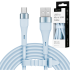 USB–microUSB silikona kabelis, zilā krāsā, Kruger&Matz Basic, KM1270, 1 m